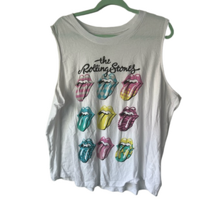 Women’s Rolling Stones White Tank Top Size XXXL